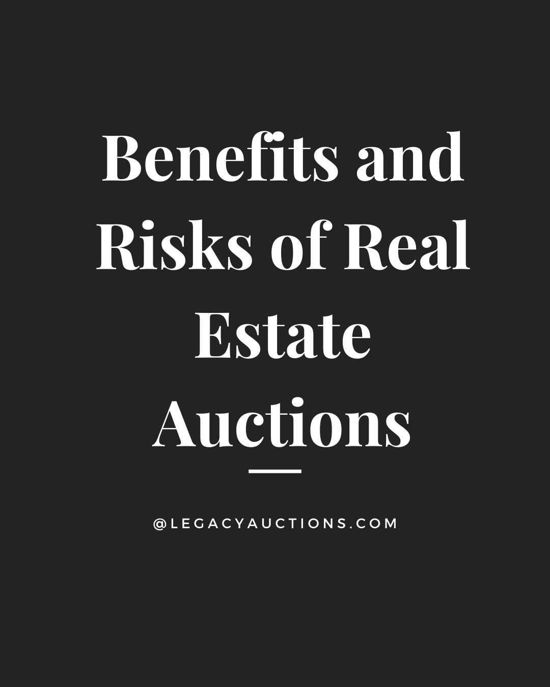 Black White Simple Quote Instagram Post-2 Benefits and Risks of Real Estate Auctions